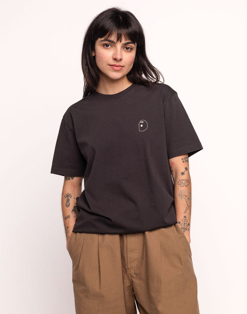 T-Shirt Flying Noir Carbone en coton bio GOTS – OLOW