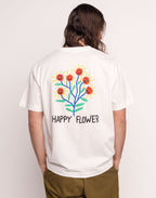 T-Shirt Happy Flower Écru en coton bio GOTS – OLOW