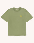 T-Shirt Happy Flower Vert Sauge en coton bio GOTS – OLOW