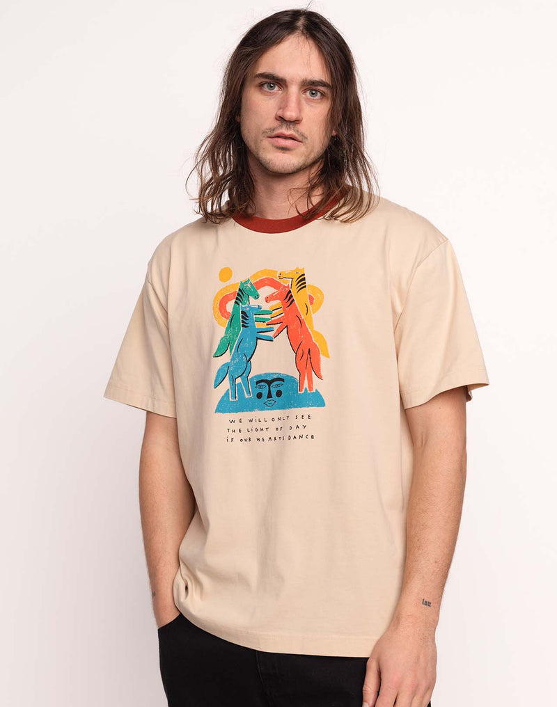 T-Shirt Heart Emotion Crème en coton bio GOTS – OLOW