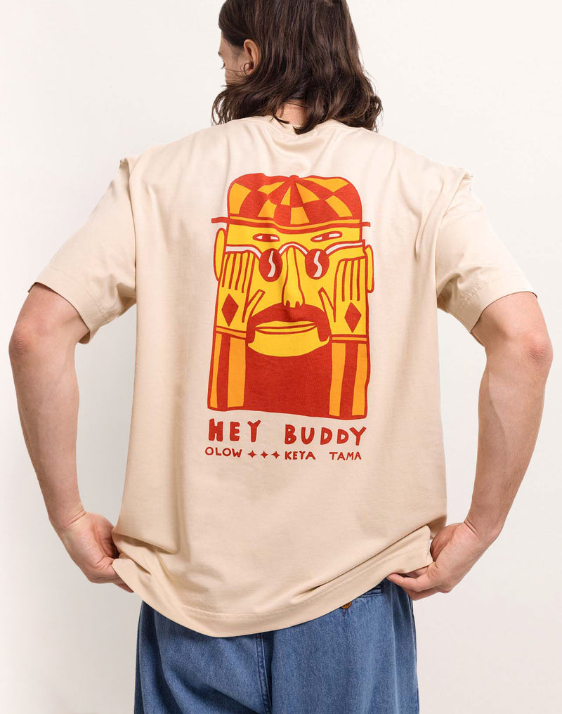 T-shirt Hey Buddy crème – OLOW