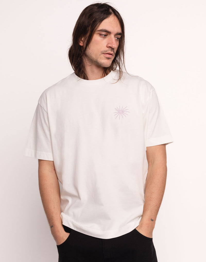 T-Shirt Interconnexion Écru en coton bio GOTS – OLOW