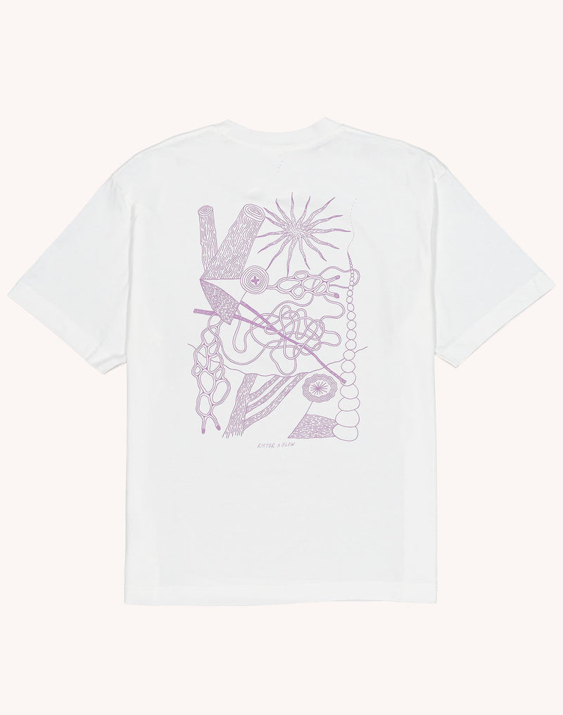 T-Shirt Interconnexion Écru en coton bio GOTS – OLOW