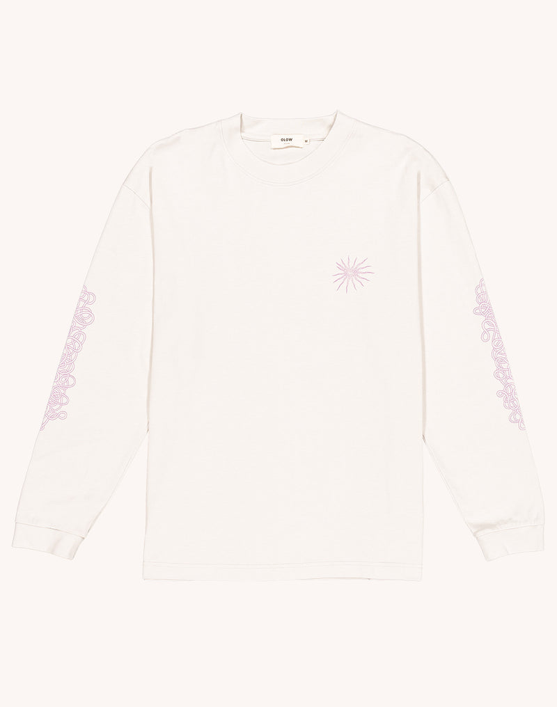 T-Shirt Manches longues Interconnexion Gris Perle en coton bio GOTS – OLOW