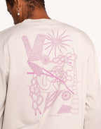 T-Shirt Manches longues Interconnexion Gris Perle en coton bio GOTS – OLOW