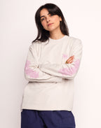 T-Shirt Manches longues Interconnexion Gris Perle en coton bio GOTS – OLOW