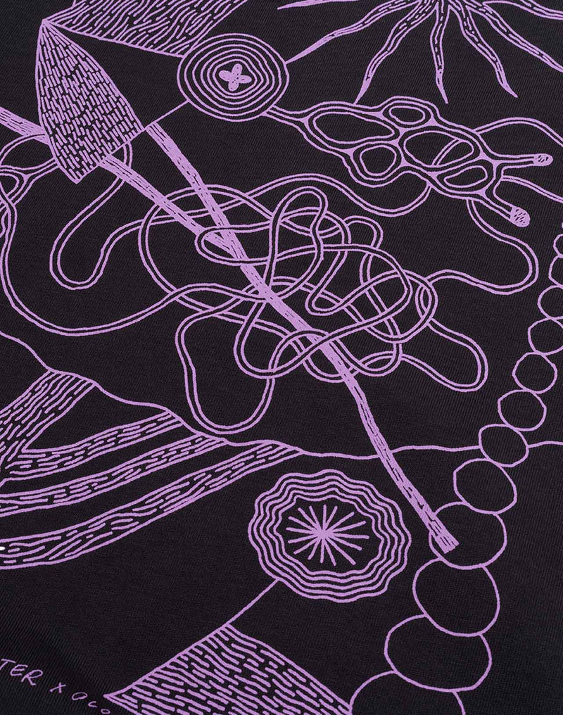 T-Shirt Interconnexion Noir Carbone en coton bio GOTS – OLOW