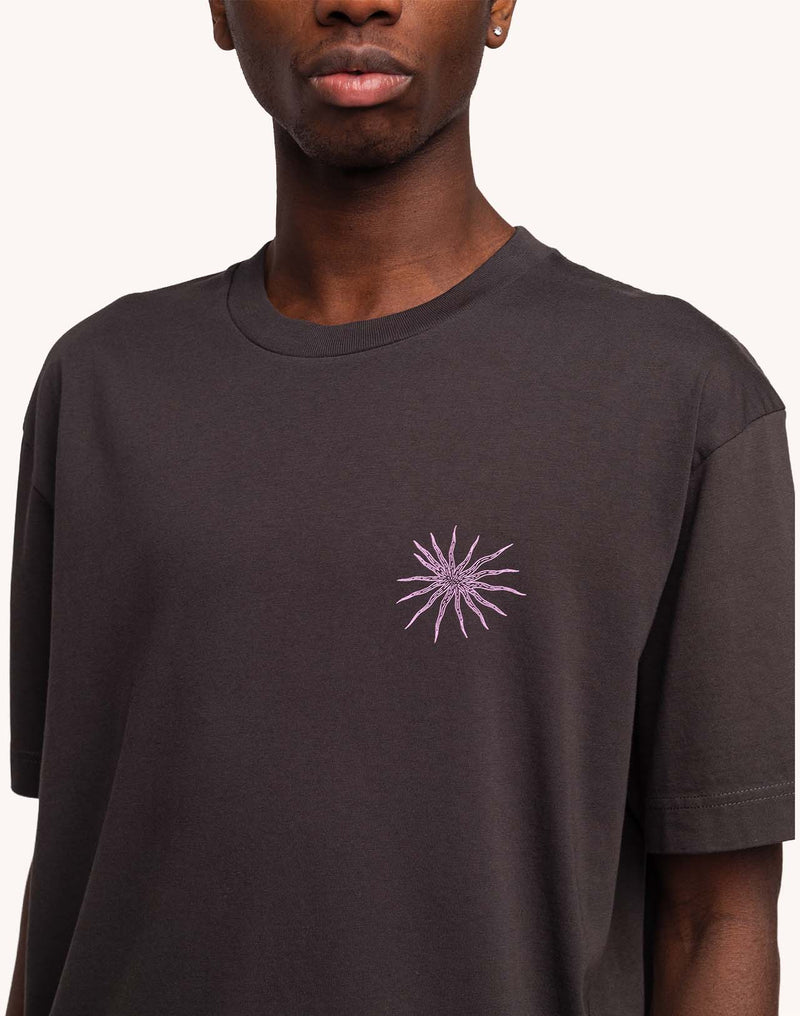T-Shirt Interconnexion Noir Carbone en coton bio GOTS – OLOW