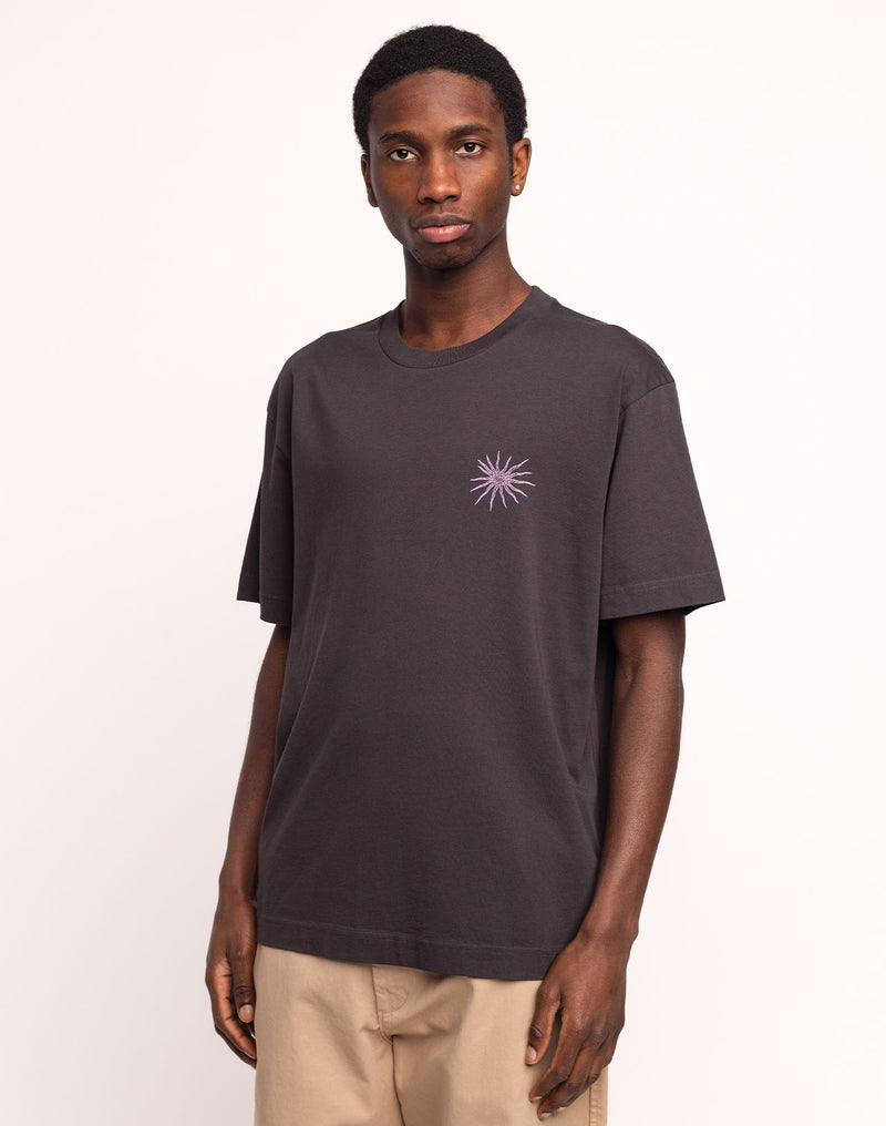 T-Shirt Interconnexion Noir Carbone en coton bio GOTS – OLOW