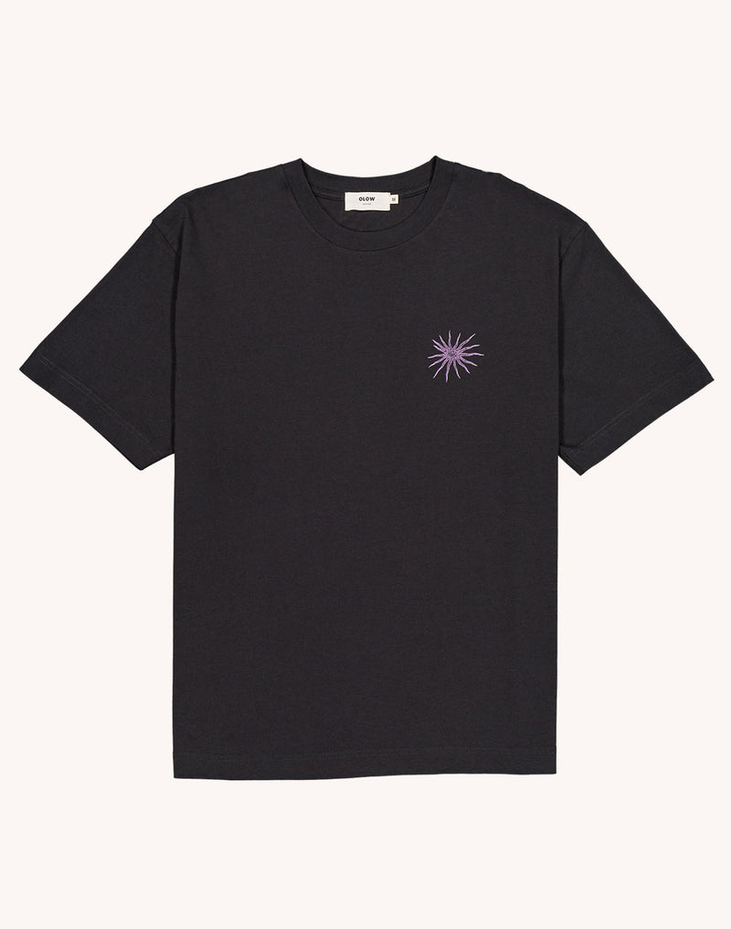 T-Shirt Interconnexion Noir Carbone en coton bio GOTS – OLOW