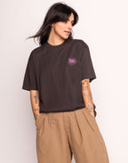 T-Shirt Interconnexion Noir Carbone en coton bio GOTS – OLOW