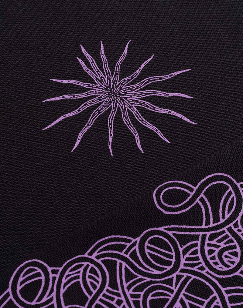 T-Shirt Interconnexion Noir Carbone en coton bio GOTS – OLOW
