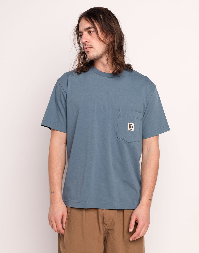T-Shirt Japo Bleu Acier en coton bio GOTS – OLOW