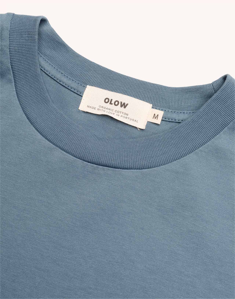 T-Shirt Japo Bleu Acier en coton bio GOTS – OLOW