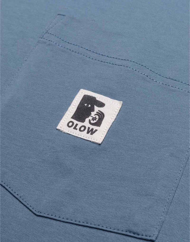 T-Shirt Japo Bleu Acier en coton bio GOTS – OLOW