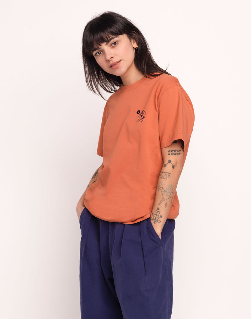 T-Shirt Let Go Mandarine en coton bio GOTS – OLOW