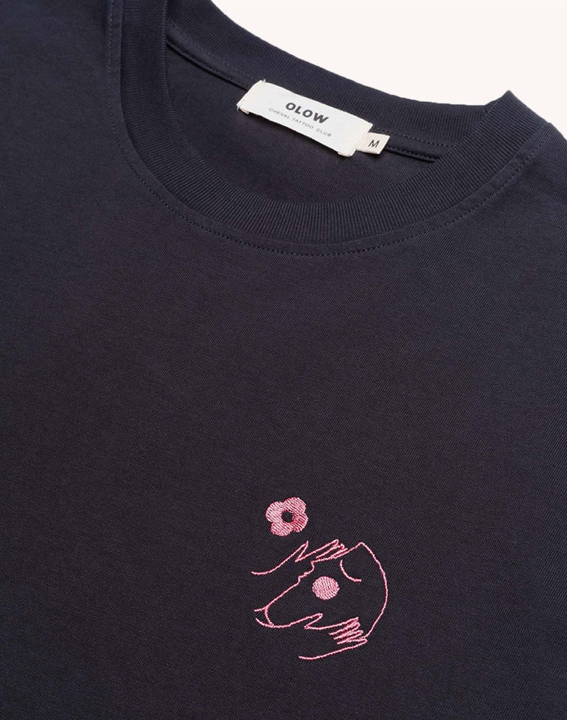 T-Shirt Let Go Noir Carbone en coton bio GOTS – OLOW
