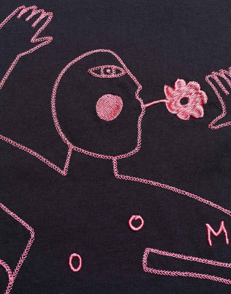 T-Shirt Let Go Noir Carbone en coton bio GOTS – OLOW