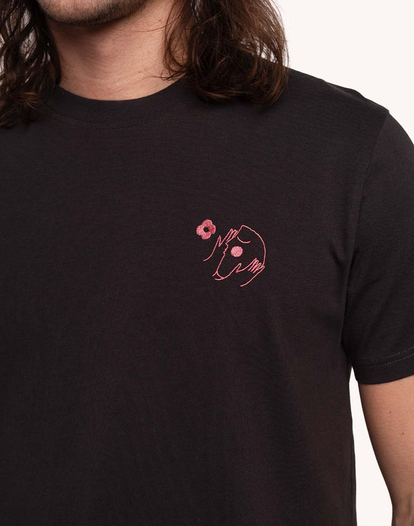 T-Shirt Let Go Noir Carbone en coton bio GOTS – OLOW
