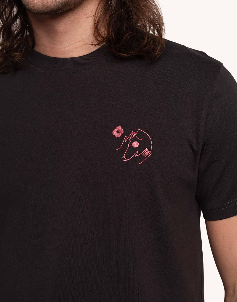 T-Shirt Let Go Noir Carbone en coton bio GOTS – OLOW