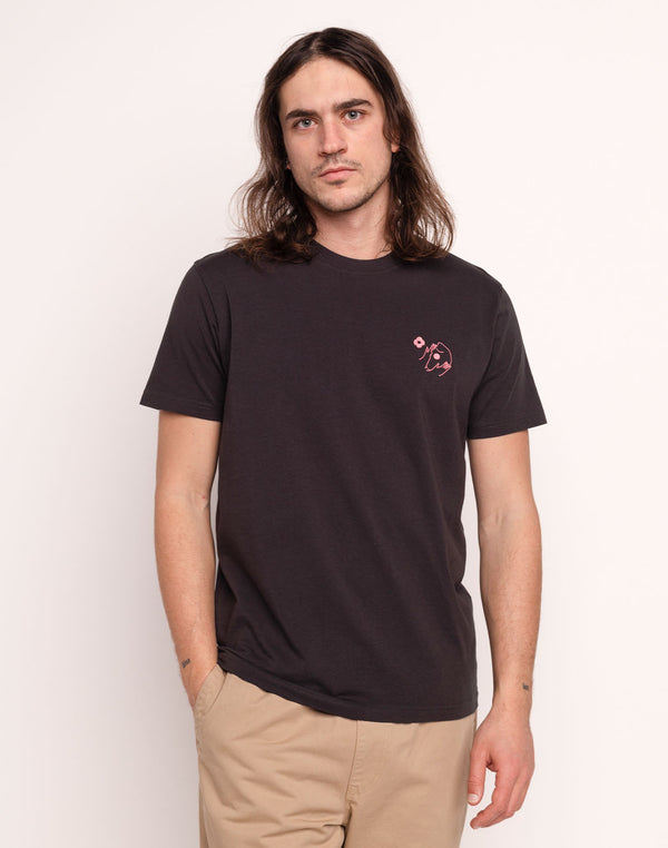 T-Shirt Let Go Noir Carbone en coton bio GOTS – OLOW