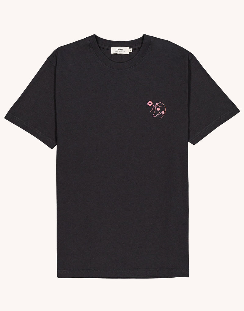 T-Shirt Let Go Noir Carbone en coton bio GOTS – OLOW