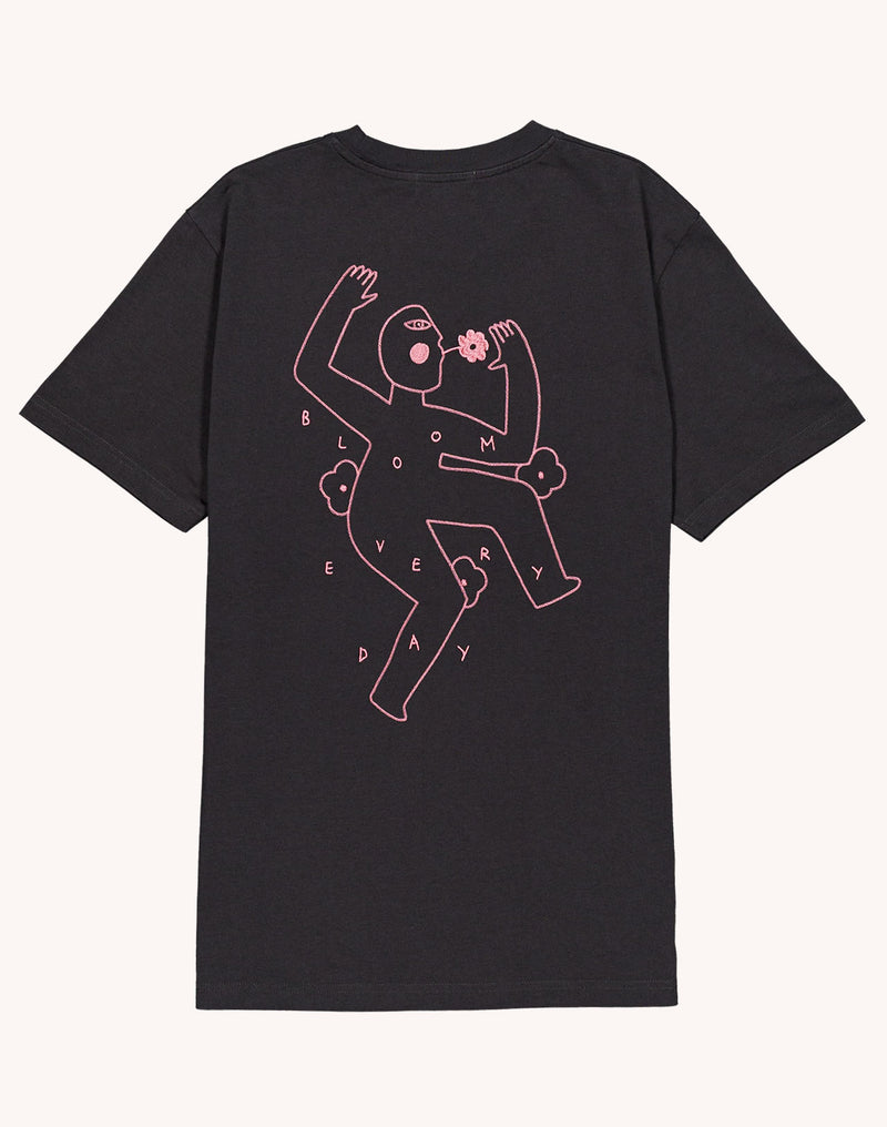 T-Shirt Let Go Noir Carbone en coton bio GOTS – OLOW