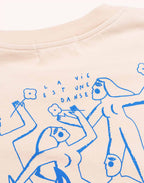 T-Shirt Life Dance Crème en coton bio GOTS – OLOW