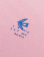 T-Shirt Life Dance Rose Lila en coton bio GOTS – OLOW