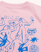 T-Shirt Life Dance Rose Lila en coton bio GOTS – OLOW