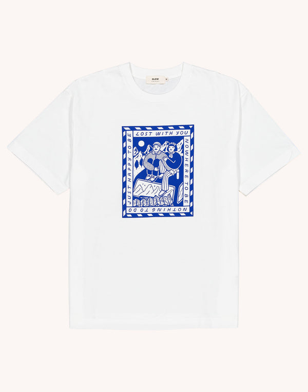 T-Shirt Lost With You Écru en coton bio GOTS – OLOW