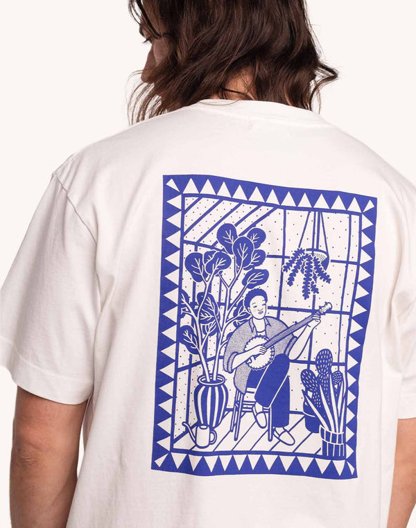 T-Shirt Melody Écru en coton bio GOTS – OLOW