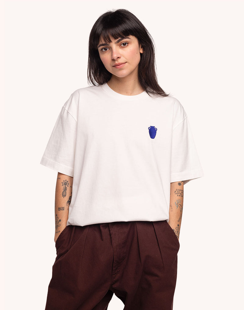 T-Shirt Melody Écru en coton bio GOTS – OLOW