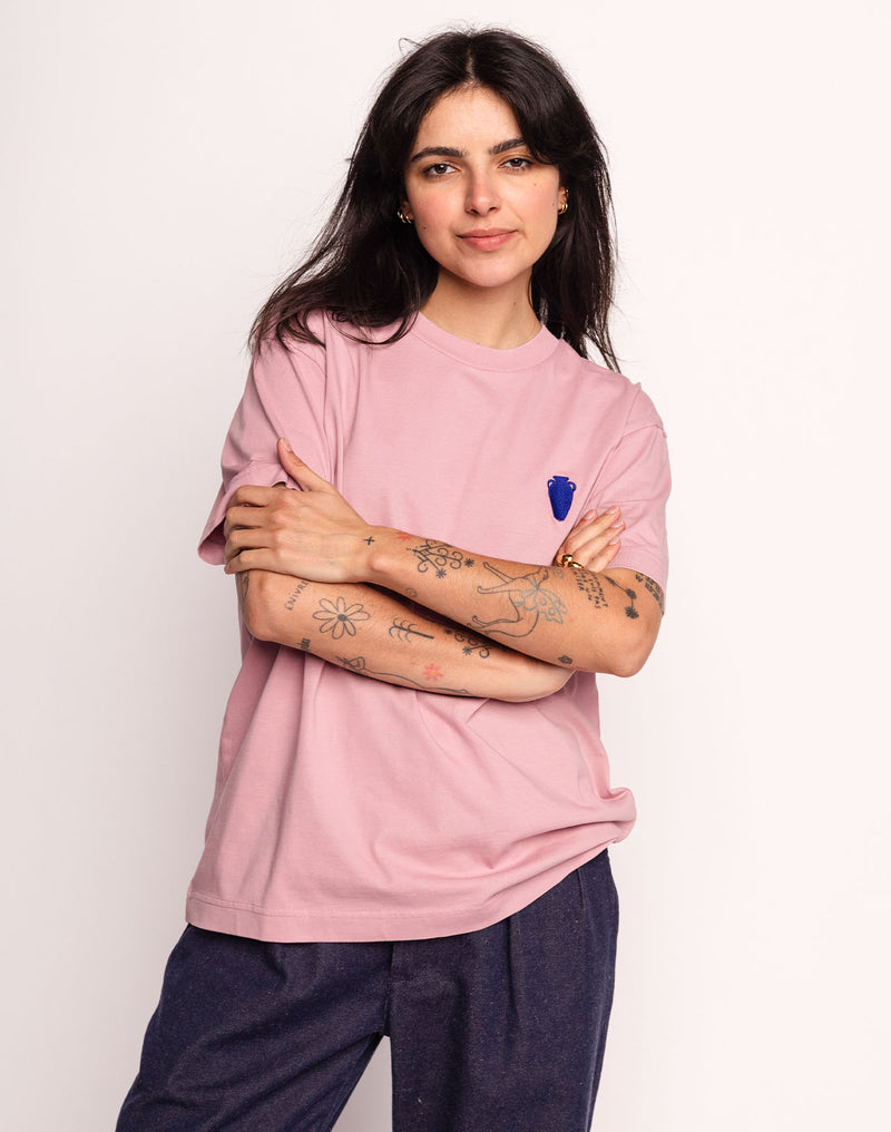 T-Shirt Melody Rose Lila en coton bio GOTS – OLOW