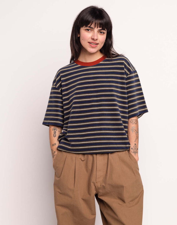 T-Shirt Peyron Bleu en coton, Polyester recyclé – OLOW