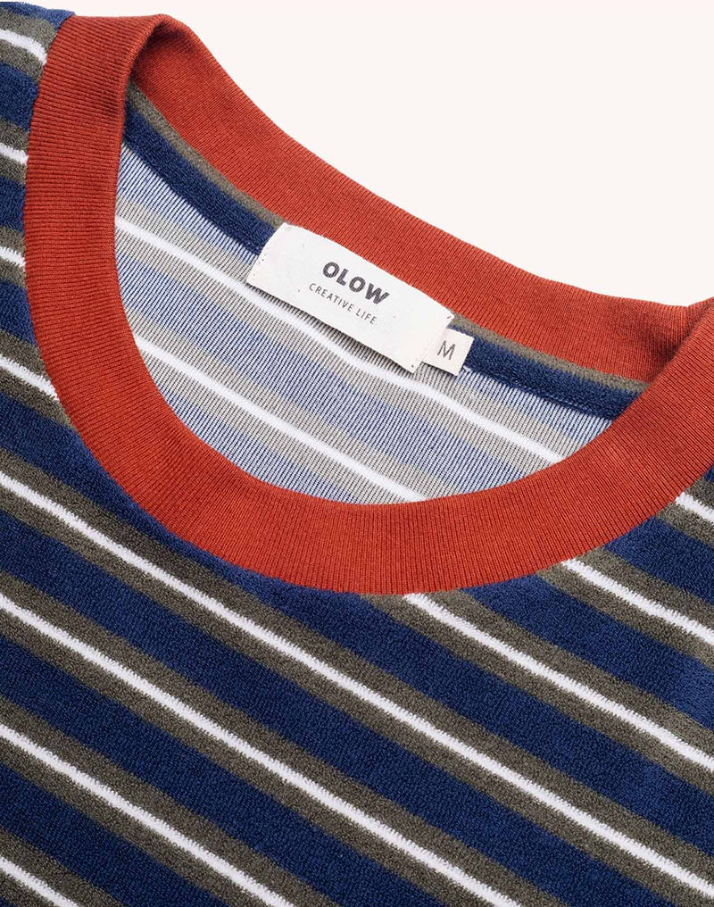 T-Shirt Peyron Bleu en coton, Polyester recyclé – OLOW