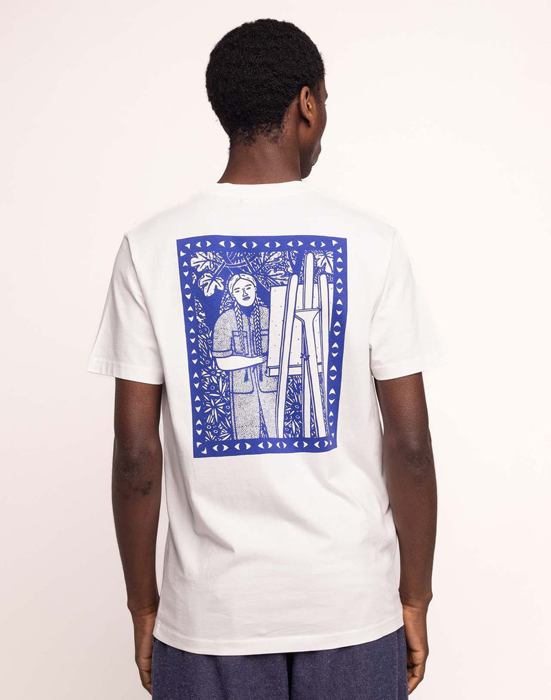T-Shirt Pictural Écru en coton bio GOTS – OLOW