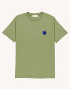 T-Shirt Pictural Vert Sauge en coton bio GOTS – OLOW