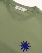 T-Shirt Pictural Vert Sauge en coton bio GOTS – OLOW