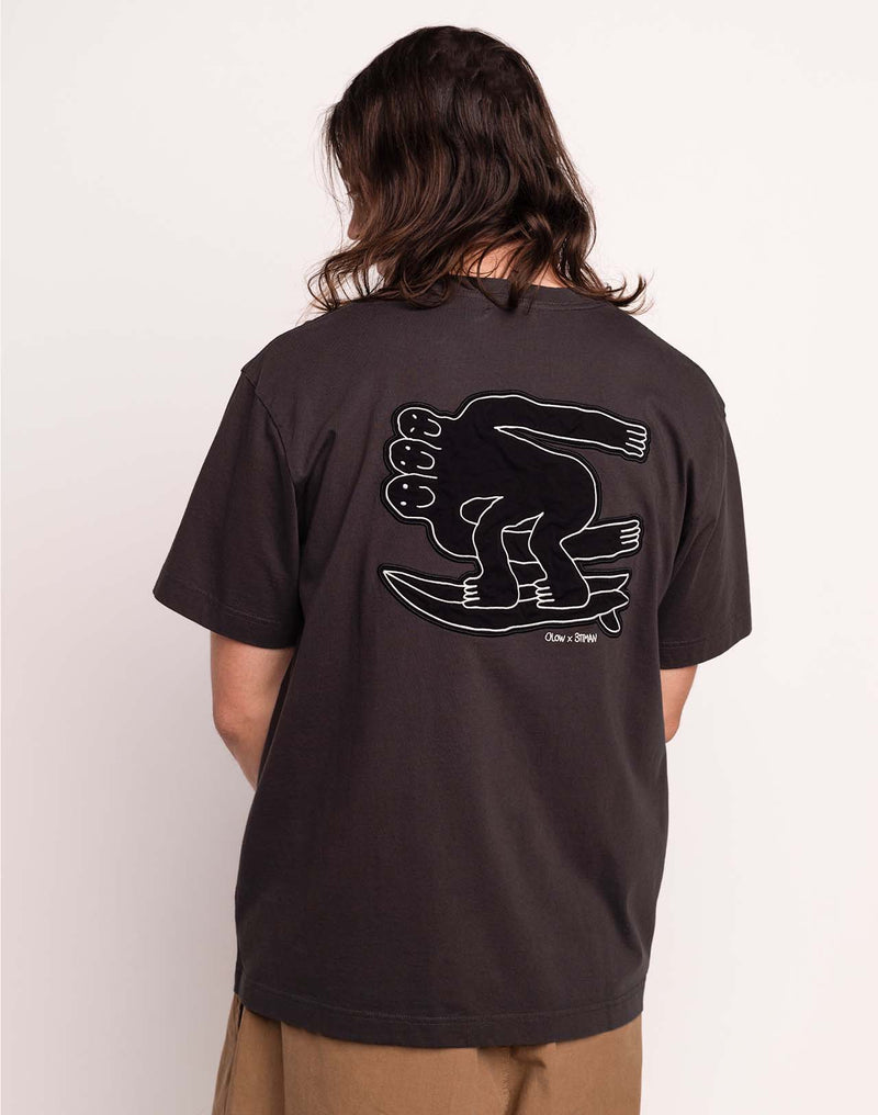 T-Shirt Point Break Noir Carbone en coton bio GOTS – OLOW