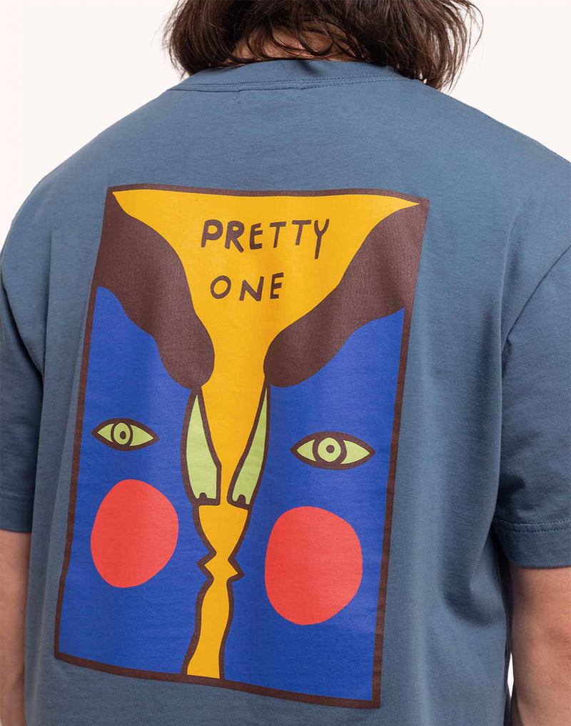 T-shirt Pretty One bleu acier – OLOW