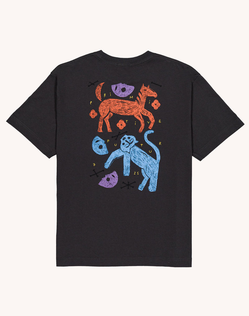 T-Shirt Primitive Futur Noir Carbone en coton bio GOTS – OLOW