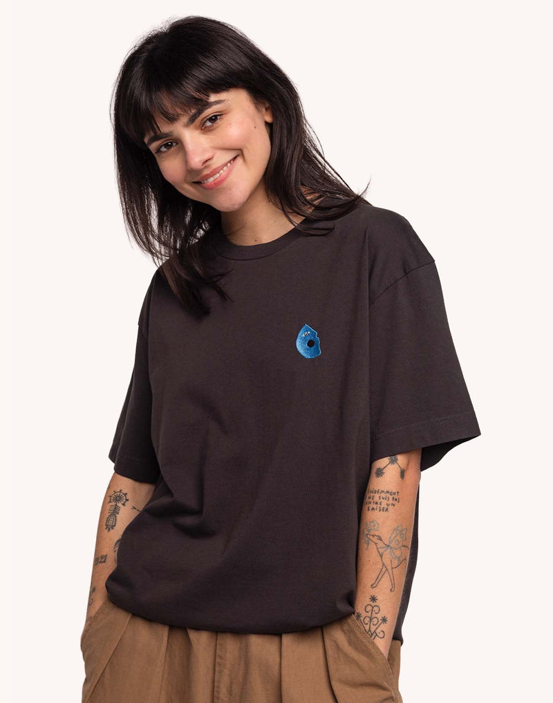 T-Shirt Primitive Futur Noir Carbone en coton bio GOTS – OLOW