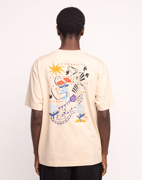 T-Shirt Strong Crème en coton bio GOTS – OLOW