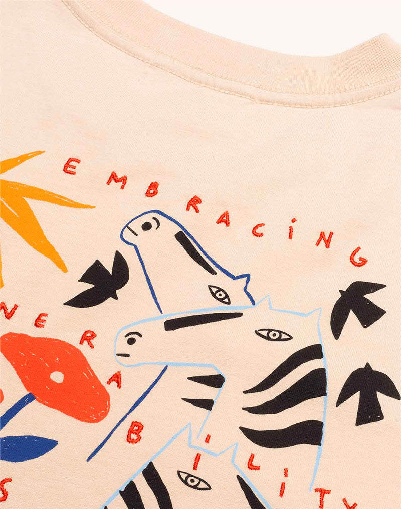 T-Shirt Strong Crème en coton bio GOTS – OLOW