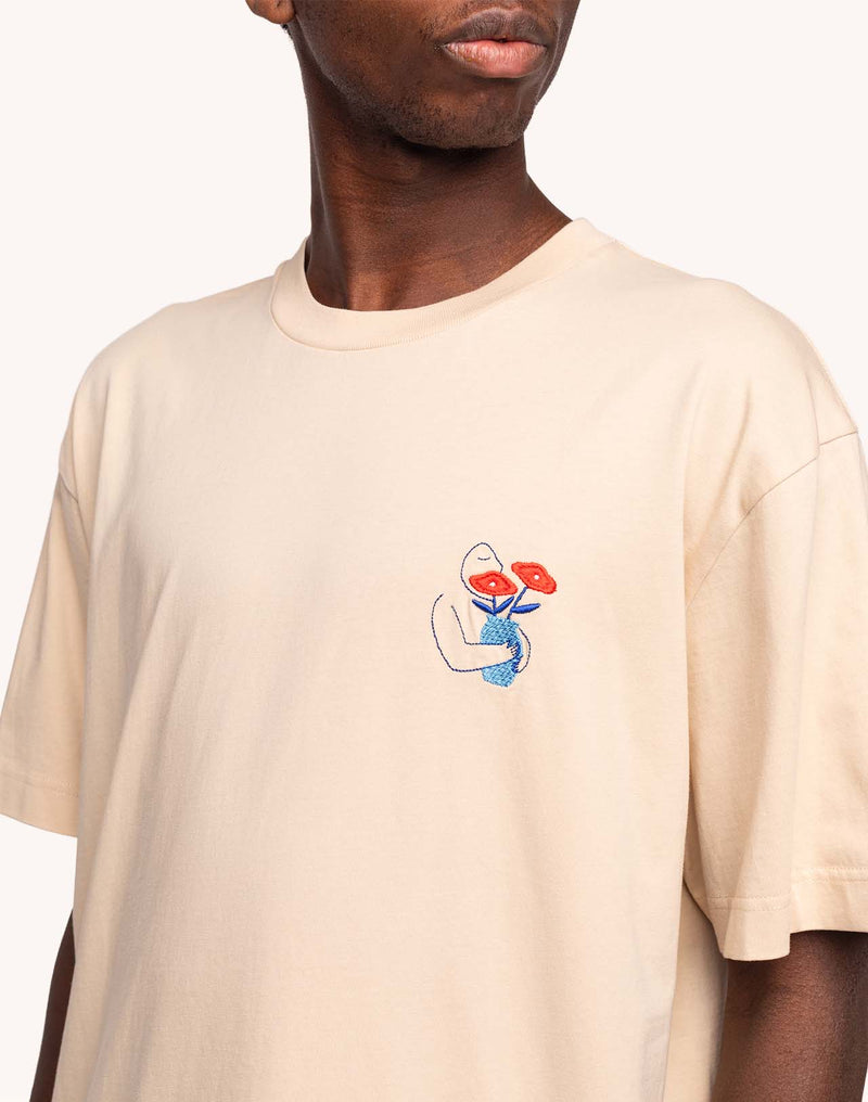 T-Shirt Strong Crème en coton bio GOTS – OLOW