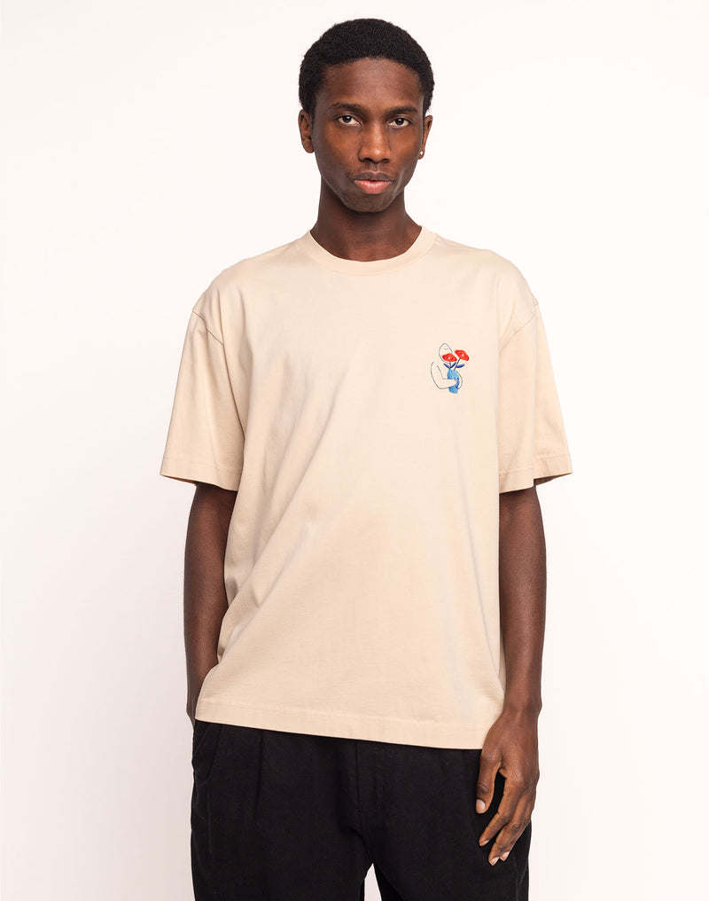 T-Shirt Strong Crème en coton bio GOTS – OLOW