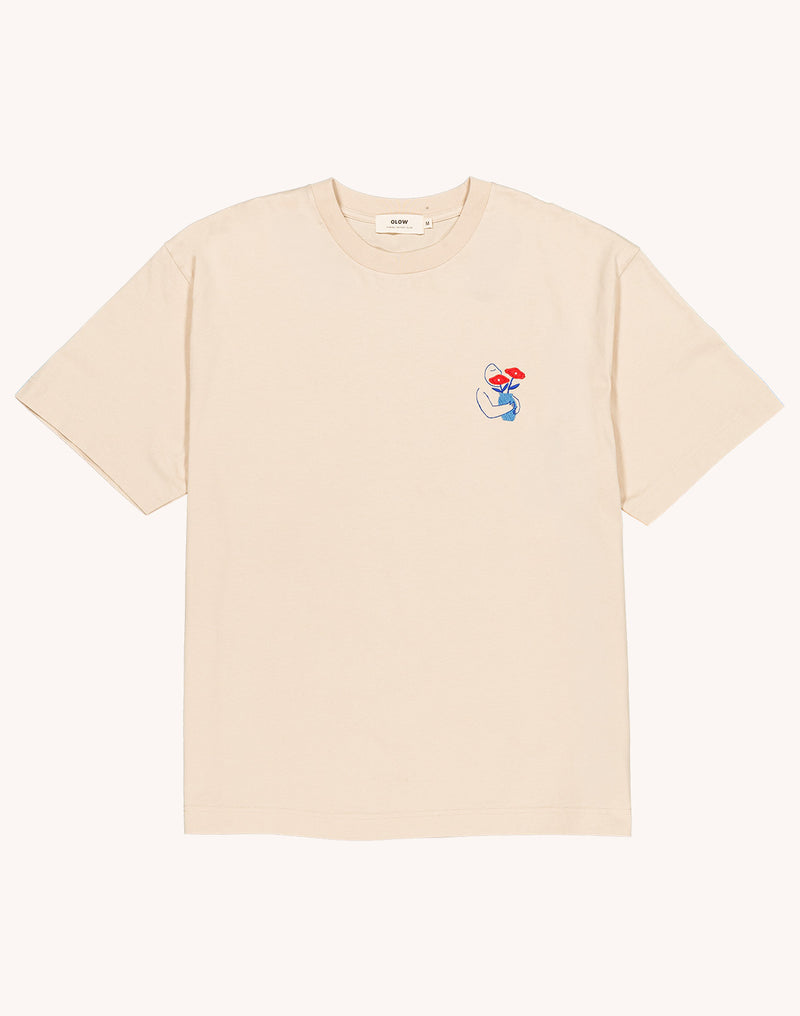 T-Shirt Strong Crème en coton bio GOTS – OLOW