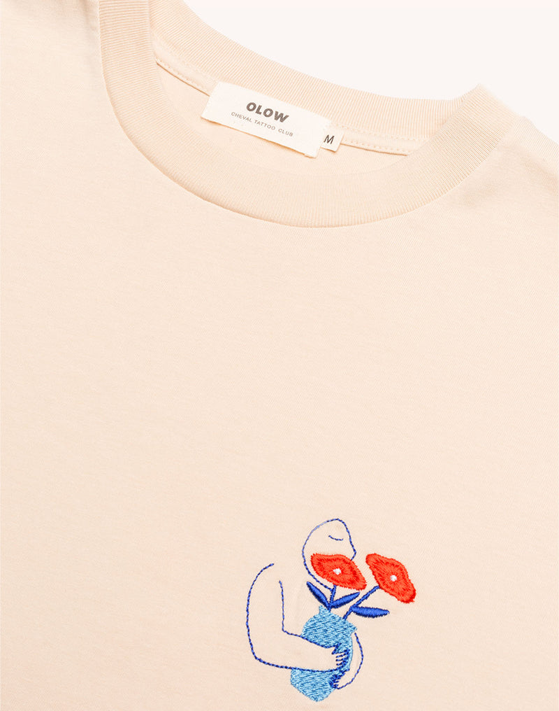 T-Shirt Strong Crème en coton bio GOTS – OLOW