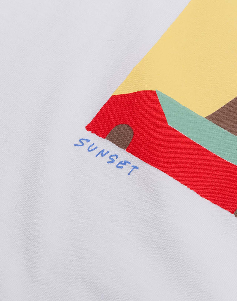 T-Shirt Sunset Écru en coton bio GOTS – OLOW